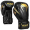 Venum Impact Boxing Gloves-Black/Gold - 16OZ