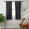Amazon Basics Room Darkening Blackout Window Curtains with Tie Backs Set - 107 x 161 centimeters, Black, 2 Panels