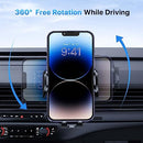 【2023 New Generation】Miracase Car Phone Holder, Air Vent Car Phone Mount 【Upgraded Double Metal Hook】360 Degree Adjustable Compatible with iPhone/Samsung/Nokia and All 4.0"-7.0" Smartphones