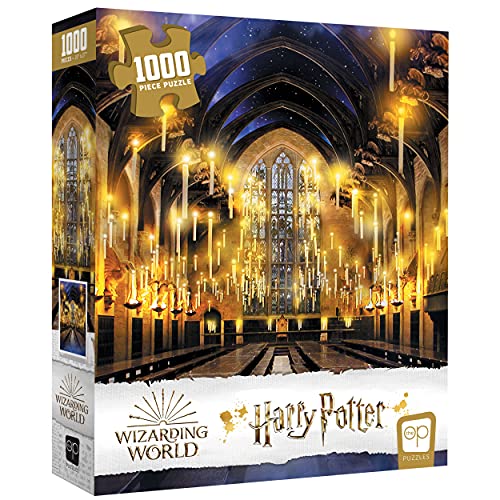 USAopoly Harry Potter Great Hall 1000 Piece Jigsaw Puzzle | Artwork from Harry Potter Films Featuring Hogwarts Great Hall | Official Collectible Harry Potter Merchandise Multicolor