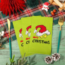 Whaline Christmas Guest Napkins Green 3 Ply Disposable Napkins Merry Christmas Bathroom Napkins Xmas Guest Hand Towel Napkins for Party Supplies, 80Pcs