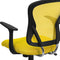 Flash Furniture Mid-Back Yellow Mesh Swivel Task Office Chair with Chrome Base and Arms