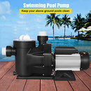Pool Pump, 1850W Powerful Self Priming, Drainage 560L Per Minute.2.5HP Above Ground Pool Pump with Large Filter.