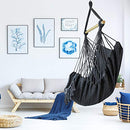 WBHome Extra Large Hammock Chair Swing with Hardware Kit, Hanging Macrame Chair Cotton Canvas, Include Carry Bag & Two Soft Seat Cushions, for Bedroom Indoor Outdoor, Max. Weight 330 Lbs (Grey)