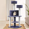 i.Pet Cat Tree Large Cats Tower Ultimate Scratching Post, 126cm Height Pet Scratcher Cardboard Posts Indoor Kittens Wooden Play House Towers and Trees Corner Toys, with Plush Cover Condo