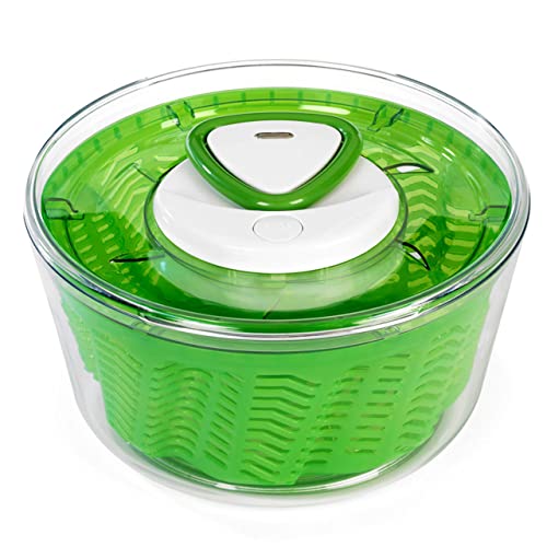 Zyliss Easy Spin Salad Spinner, 4-6 Servings, Green