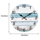 Homotte Wall Clock, 10 Inch Battery Operated Clocks Living Room Decor, Silent Non-Ticking Bathroom Wall Clock, Round Country Retro Rustic Style Wall Clock for Home Bedroom Office