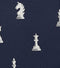 ZENXUS Sports and Game Ties for Men, Designer Necktie Navy, Chess, Medium