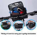 OBOVA Bike Handlebar Bag 4L, Waterproof & Phone Holder, 4-Layer Bike Pouch for Handlebars, Bicycle Front Bag, Bicycle Bag Front Handlebar, Road, Mountain