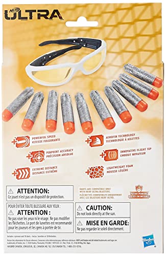 Nerf Ultra - Vision Gear and 10 Nerf Ultra Darts - The Ultimate in Nerf Dart Blasting - Darts Compatible Only with Nerf Ultra Blasters - Toys for Kids - E9836 -Ages 8+
