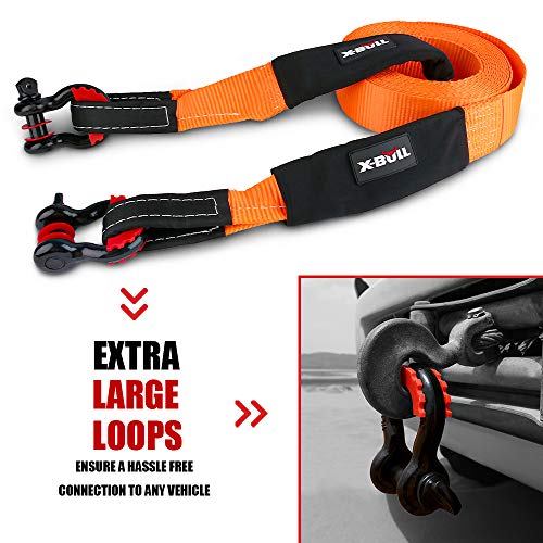 X-BULL Winch Accessories Kit 11Pcs 4x4 Off-Road Recovery Kit for Recover Automotive Stuck in Mud/Snow/Sand