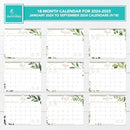 18 Month Wall Calendar Jan 2024 Until June 2025 - Greenery Wall Calendar Monthly, 2024 Wall Calendar, 2024-2025 Wall Calendar, Monthly Wall Calendar for Wall, Calander for Wall, Monthly Calendar Wall