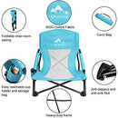 Oileus Low Beach Chair for Beach Tent & Shelter & Camping | Outdoor Ultralight Backpacking Folding Recliner Chairs with Cup Holder & Storage Bag, Carry Bag, Breeze Mesh Back, Compact Duty 1 Pcs Chair