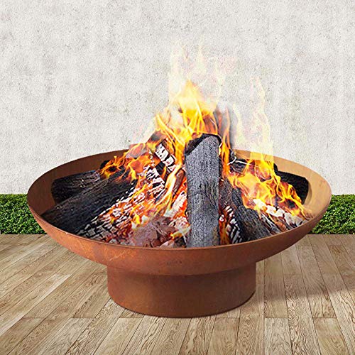 Grillz 70cm Fire Pit Portable Camping Backyard Garden Firepits Bowl