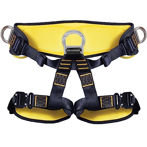 VEVOR Half Body Safety Harness, Tree Climbing Harness with Added Padding on Waist and Leg, Half Protection Harness 340 lbs, ASTM F1772-17 Certification, for Fire Rescuing Caving Rock Climbing