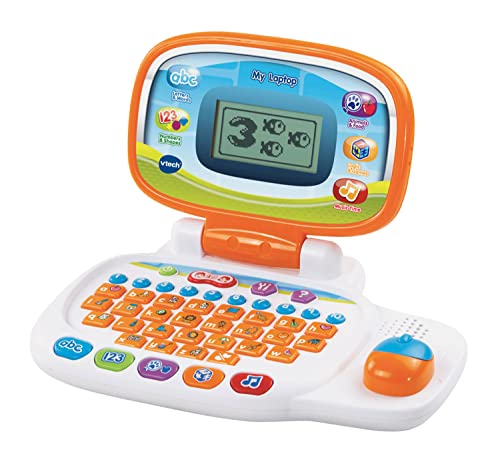 VTech - My Laptop - Educational Laptop Toy for Kids - 155403, White/Orange