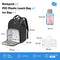 Lekebobor Lunch Backpack for Women Men Laptop Backpack 17.3 Inch, PU Leather Laptop Backpack with Lunch Compartment, Lunch Backpack Cooler Bag with a PVC Lunch Bag and an Ice Bag, Black