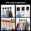 XFJSAK 20pcs Adhesive Hooks,Hanging Heavy Duty Wall Hooks,Self Adhesive Towel Hooks Waterproof Key Hooks,Bathroom Shower Kitchen Key Portal Outdoor Home Improvement Practical Hooks,Black