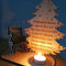 Christmas Remembrance Candle Ornament,Rocking Chair Christmas Angel Poem Desktop Wooden Christmas Memorial Ornament,Wooden Candlestick Decoration Christmas Tree Candle Holder For Home Party (Tree Chair)