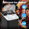 ADVWIN 12KG Ice Maker Portable Ice Maker Machine with Self-Cleaning Function, Suitable for Home Bar - Black