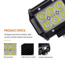 Auxbeam 4 Pcs 4" LED Light Bar 18W LED Pods 6pcs 3W CREE LEDs Spot Beam Driving Light Waterproof LED Bar