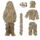 Kids Ghillie Suit Breathable Lightweight Camo Ghillie Suit for Woodland Hunting Outfit, Brown 140~160CM