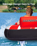 ZOOMBROS Towable Tubes for Boating 2 Person, Water Tubes for Boats to Pull, Safety Inflatable Boat Tubes and Towables, Water Sport Towables with Drainage, Quick Connector, Large Capacity