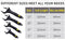 Zeguard Sharp-tec Adjustable Spanner Set, Wide Jaw Opening Adjustable Wrench, Plumbing Tools for Plumbers, 6"+8"+10"+12"