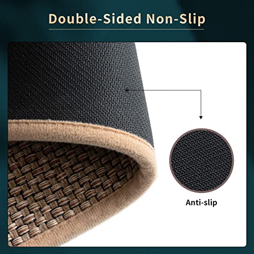 2pce Non-Slip Kitchen Mat, Waterproof, Comfort Rug for Kitchen,Floor,Office,Sink,Laundry (Coffee)