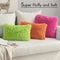 MIULEE Pack of 2 Luxury Faux Fur Throw Pillow Cover Deluxe Decorative Plush Pillow Case Cushion Cover Shell for Sofa Bedroom Car 18 x 18 Inch Chocolate