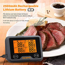 Inkbird Wifi Bluetooth Grill Thermometer IBBQ-4BW Rechargeable Wireless BBQ Thermometer with 4 Probes support Temp Graph Calibration Timer, High Low Temp Alarm Digital Meat Thermometer for Smoker Oven Kitchen Drum Android iOS