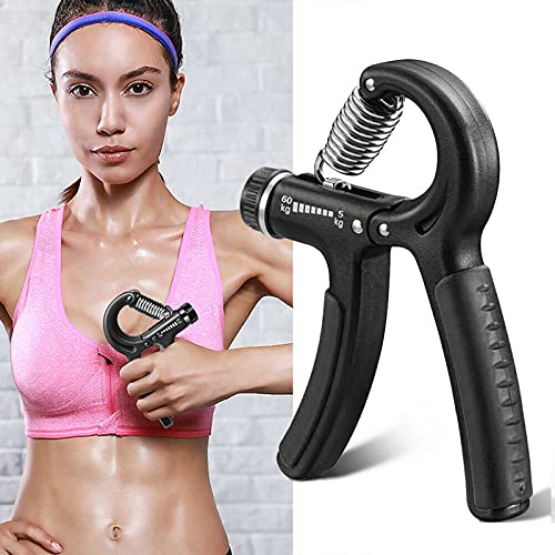 (2-in-1)Hand Grip Strengthener Exercise Set, MOIHSING Adjustable Resistance Hand Gripper 5-60KG with Finger Exerciser, Non-Slip Strength Trainer for Forearm Exercise, Optimise Hand Strengthen Workout