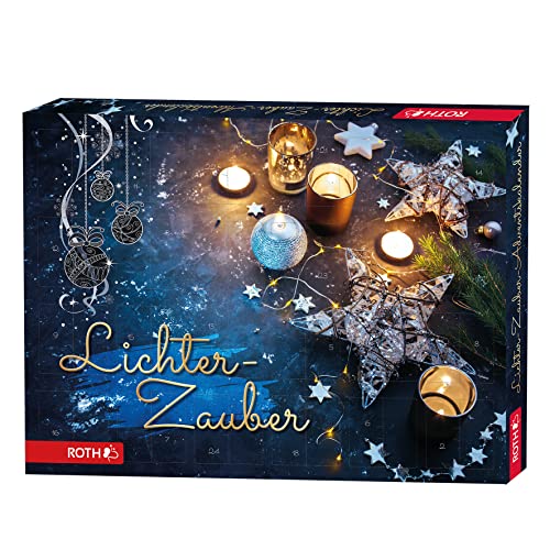 ROTH Candle Advent Calendar 'Magic of Lights' 2022 Filled with Tea Lights and Scented Candles, Motif Candles Calendar for the Pre-Christmas Season