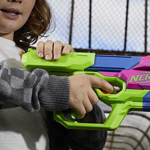Nerf Mega CycloneShock Toy Blaster, Cybershock Color Style, 6-Dart Drum, 6 Nerf AccuStrike Mega Darts, Easy Priming (Amazon Exclusive)
