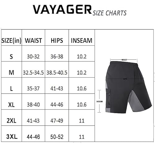 Men's Mountain Bike Shorts 3D Padded Bicycle MTB Shorts Loose-fit Lightweight MTB Cycling Shorts
