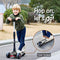 LOL-FUN Scooter for Kids Ages 3-5 Years Old Boy Girl with 3 Wheels, Extra-Wide Children Foldable Kick Scooter Kids Ages 6-12 Toddler with 4 Adjustable Height and Lean-to-Steer - Black