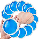 Round Reusable Gel Ice Pack 12 Packs with Cloth Backing, Small Flexible Hot Cold Pack for Kids Injuries, Wisdom Teeth, Breastfeeding, Reduce Sinus Pain, Swelling or Soreness, Cold Compress for Fever