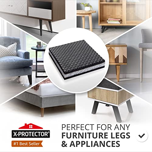 NON SLIP FURNITURE PADS X-PROTECTOR -PREMIUM 8 pcs 4â€ Furniture Pad! Best SelfAdhesive Furniture Grippers Rubber Feet Couch Stoppers â€“Ideal Furniture Floor Protectors Furniture Feet for Fix Furniture