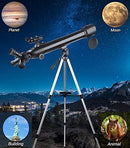 [2023 Upgraded] Telescopes for Adults Astronomy, 70mm Aperture 700mm AZ Mount Astronomical Refracting HD Telescope for Kids Beginners Telescope with Adjustable Tripod, Nylon Bag, Phone Adapter