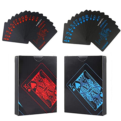 Playing Cards, Poker Cards, Waterproof PVC Card Decks, Suitable for Shuffling Machine, Party Game Fun Creative Gift Practical Magic Poker (1 Deck of Cards) (Blue)