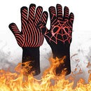 BBQ Gloves 1472℉ Extreme Heat Resistant Anti-Slip for Cooking, Grilling, Fireplace, Oven, Kitchen(1 Pair)