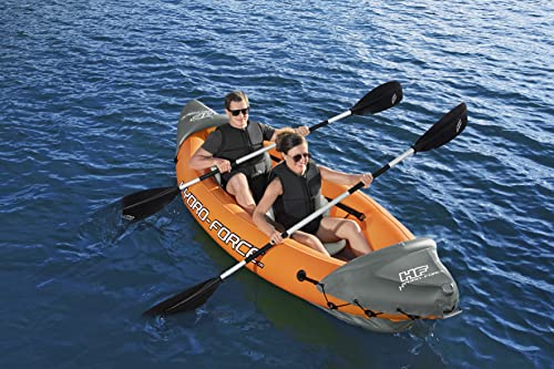 Bestway | Hydro-Force Rapid X2 Kayak| Inflatable Boat Set with Hand Pump, Paddles, Seats, Fins and Storage Bag | Two Seater