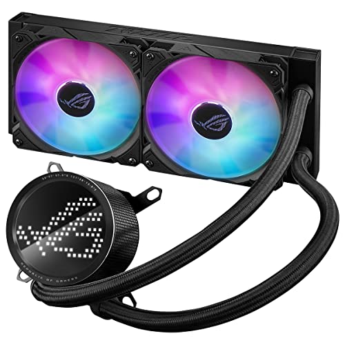 ASUS ROG Ryuo III 240 All-in-One CPU Liquid Colour with Asetek 8th Gen Pump Solution, Anime Matrix LED Display and ROG ARGB Cooling Fans