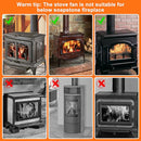 Tomersun Stove Fan with 3 Blades Fireplace Fan Fireplace Fan Heat Powered Wood Burner Fireplace Fan Without Electricity