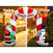 Jingle Jollys Christmas Inflatable Illuminated Santa Archway, Outdoor Decorations, 3M Cold White LED Lights with Pegs and Ropes Set Built-in Pump Lawn Yard Decor
