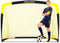 Happy Jump Soccer Goal for Backyard Pop Up Foldable Soccer Net for Children Gift (Black+Yellow, 5' x 3.6')
