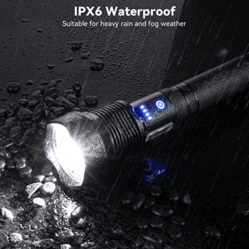 Flashlights Rechargeable, Super Bright 900000 Lumens Flashlights