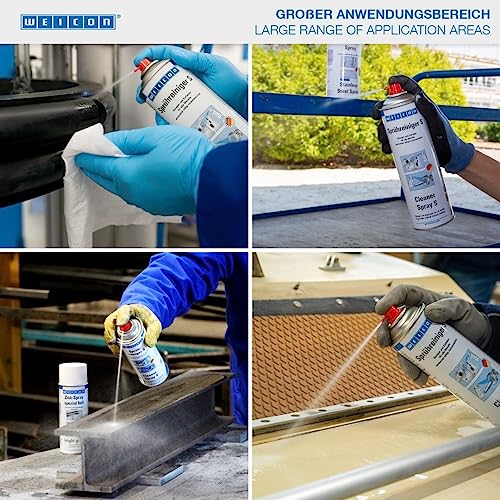 WEICON Cleaner Spray S | 500 ml | Strong degreaser for metal glass ceramic and plastic