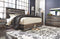 Signature Design by Ashley Drystan Rustic Panel Headboard ONLY with USB Charging Stations, King, Brown