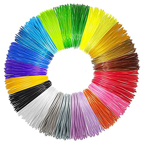 Laiaouay 25 Colors Filament Refills, 1.75mm Premium Filament for 3D Printer/, Each Color 16 Ft